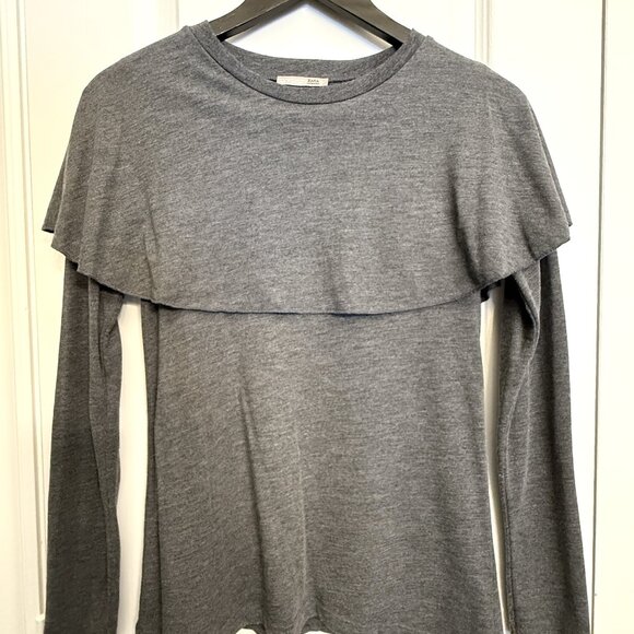 Zara Long Sleeve Top with Half Cape - Picture 1 of 3